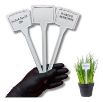 Kit 50 Plaquinhas 22cm Para Identificação De Plantas Hortas - - Branca
