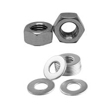 Kit 50 Porca Rosca C/ Arruela Para Parafuso Kit 50 Porca Rosca C/ Arruela Para Parafuso