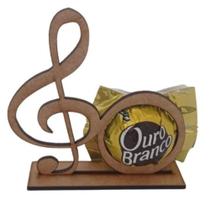 Kit 50 Porta Bom Bom Mdf Nota Musical