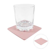 Kit 50 Porta Copo Taça Bolacha De Chopp Cerveja Restaurante Bar Vinho Rosa Claro