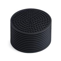 Kit 50 Porta Copos Emborrachado 9cm Antiderrapante Absorvente Anti Suor Mesa