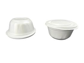 Kit 50 Pote Cumbuca Térmica Com Tampa Isopor 300Ml Térmica