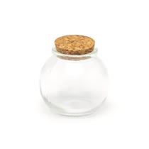 Kit 50 Potes de Vidro Bola 100ml com Rolha para Sais E Temperos Velas