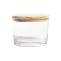 Kit 50 Potes de Vidro Patê 156ml Com Tampa De Madeira para Velas Kit 50 Potes de Vidro Patê 156ml Com Tampa De Madeira para Velas