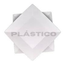 Kit 50 Prato Refeição Branco Plástico Multiuso