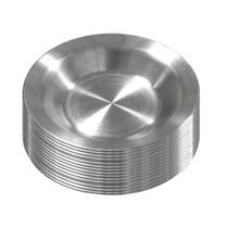 Kit 50 Pratos Alumínio Polido Reforçado para Merenda Escolar