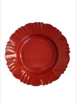 Kit 50 Pratos Pétala Fundo Com Borda Para Refeição Churrasco Festa Jantar Aniversário PRATO REDONDO Kit 50 Pratos Pétala Fundo Com Borda Para Refeição Churrasco Festa Jantar Aniversário PRATO REDONDO
