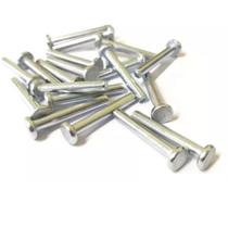 Kit 50 rebites maciços em aluminio m3 30mm cabeça chata