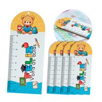 Kit 50 Régua Marca Página Chaveiro Volta Às Aulas Mdf Branco