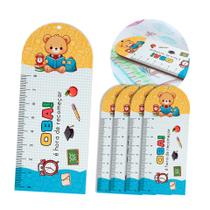 Kit 50 Réguas Marca Página Chaveiro Volta Às Aulas Mdf Branco