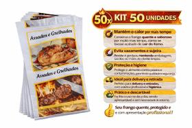 Kit 50 Saco Frango Assado Conserva Quente Evita Vazamentos