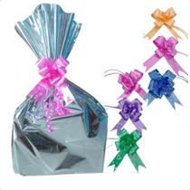 Kit 50 Saco Metalizado Presente 30X45 Com Fita Laço Facil Kit 50 Saco Metalizado Presente 30X45 Com Fita Laço Facil