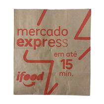 Kit 50 Sacolas Kraft Pardo Ifood