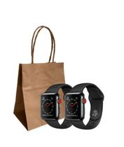 Kit 50 Sacolas Papel Kraft 12x8,5x16 cm com Fundo Reforçado Para Bijuteria Semijoia Presente Lembrancinha Festa Loja