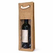 Kit 50 Sacos Porta Garrafa de Vinho em Juta com Visor Transparente Embalagem Premium para Presente Kit 50 Sacos Porta Garrafa de Vinho em Juta com Visor Transparente Embalagem Premium para Presente
