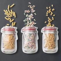 Kit 50 sacos zip lock reutilizável imagem pote hermético alimentos funcional