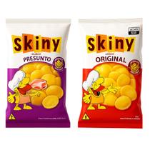 Kit 50 Salgadinhos Skiny Presunto e Natural de Milho de 35g