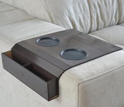 kit 50 Suporte Porta Copos Com Porta Controle Braço Sofá Casa