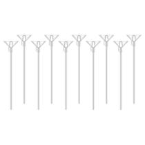 Kit 50 Suportes Vareta Branca 32Cm Para Balão Palito Festa