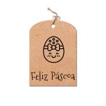 Kit 50 Tag em MDF - Páscoa - Feliz Páscoa - Ovo de Páscoa