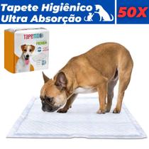 Kit 50 Tapetes Higiênicos Pet Cães E Gatos Animais de Estimação 55 X 60 - Absortec