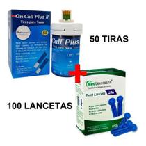 Kit 50 Tiras On Call Plus 2 + 100 Lancetas Medlevensohn