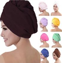 Kit 50 Toalhas Grossa Mágica Para Cabelo Secar Rápido Touca Banho