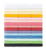 Kit 50 toalhas social lisa com franja escolar coloridas