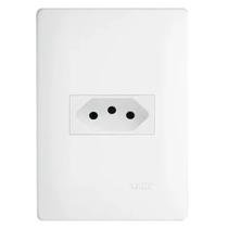 Kit 50 Tomada Simples 10A Habitat Branco Fame 3770