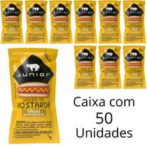 Kit 50 Un Molho De Mostarda Junior Em Sachê De 7g Para Restaurante Hotel Pousada Lanchonete