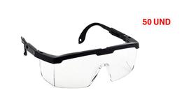 Kit 50 und Oculos De Protecao Epi Segurança Incolor