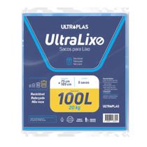 Kit 50 unds Saco de Lixo Azul 100L - 10 pacotes c/ 5und cada