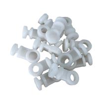 Kit 50 unid deslizante redondo para cortina wave modelo botão smart