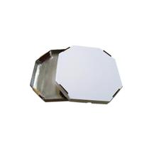 Kit 50 Unidades Caixas Pizza Branca Laminada Oitavada 35 Cm