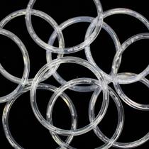 Kit 50 Unidades de Argola Grande 11,5cm Transparente Para Artesanato