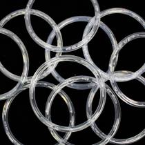 Kit 50 Unidades de Argola Grande 11,5cm Transparente Para Artesanato