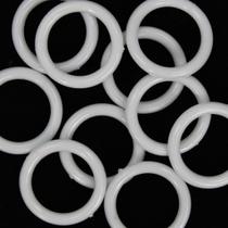 Kit 50 Unidades de Argolas Pequenas Plásticas 2,7cm Branca Kit 50 Unidades de Argolas Pequenas Plásticas 2,7cm Branca