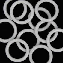 Kit 50 Unidades de Argolas Pequenas Plásticas 2,7cm Branca