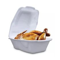 Kit 50 Unidades Embalagem De Isopor Para Frango Assado Fibraform