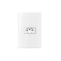 Kit 50 unidades - mg conj 1 tomada 2p+t 10a sleek 4x2 branco (16004)