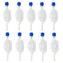 Kit 50 Válvulas Airlock Tipo S com Anel Vedante Air Lock Para Fermentação Cerveja Kombucha Vinho