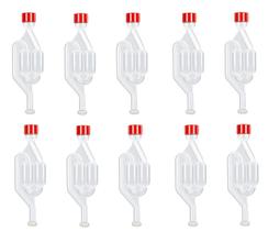 Kit 50 Válvulas Airlock Tipo S com Anel Vedante Air Lock Para Fermentação Cerveja Kombucha Vinho