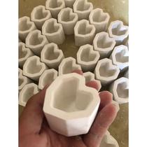 kit 50 vasinhos de gesso em formato de coração decorativo casa Vela Lembraçinha Casamento kit 50 vasinhos de gesso em formato de coração decorativo casa Vela Lembraçinha Casamento