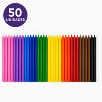 Kit 50 Velas Palito Coloridas 18cm Parafina Pura Velas Religiosas Oração, Umbanda, Candomblé Kit 50 Velas Palito Coloridas 18cm Parafina Pura Velas Religiosas Oração, Umbanda, Candomblé