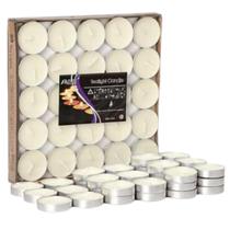 Kit 50 Velas Pequenas Decorativas Branca Redonda Rechaud