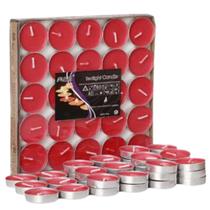 Kit 50 Velas Pequenas Decorativas Vermelha Redonda Rechaud Kit 50 Velas Pequenas Decorativas Vermelha Redonda Rechaud