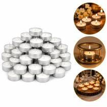 Kit 50 Velas Rechaud Brancas Base Aluminio Flutuante Suporte Decoracao Lamparina Romantica Casamento Iluminacao Mesa Par Kit 50 Velas Rechaud Brancas Base Aluminio Flutuante Suporte Decoracao Lamparina Romantica Casamento Iluminacao Mesa Par