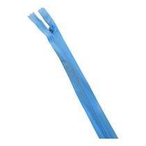 Kit 50 Zíper Invisível 40cm Nylon Saia Almofada Costura Cor:Azul Claro