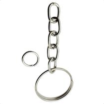 Kit 500 Argola Chaveiro 25mm C/ Elo Para Chaves
