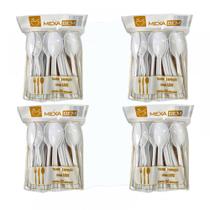 Kit 500 Colher Refeição Leve Branca 15,7cm